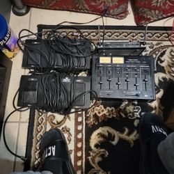 Vintage Audio mixer , Receiver & 2 Foot pedals