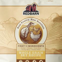 Redbarn Whole Grain Adult Dry Dog Food Kibble - Sky Chicken Recipe - Made in USA Recipe with Functional Ingredients to Support Healthy Heart, Skin, Co