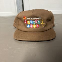 Travis Scott x McDonald's Cactus Jack Live From Utopia Snapback Hat in brown cotton