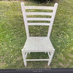 White wicker accent, Vanity or desk chair