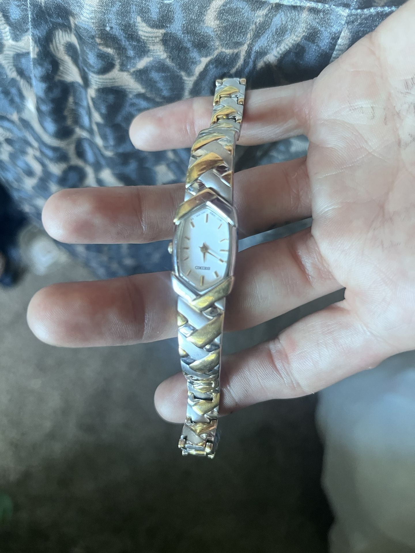 Seiko Silver/Gold Braided Wristwatch