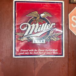 Miller Tin Sign.