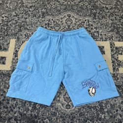 Chrome Hearts Matty Boy Brain Shorts Blue