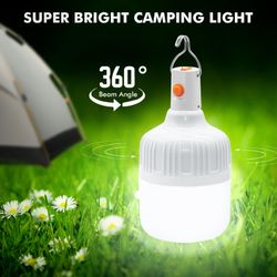 Rechargeable Led Light. Great for Camping and Power Outage. Type-C Cable Included