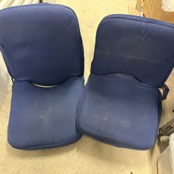2 Folding Padded Seats For Boat Or Stadium 