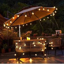 50FT LED Outdoor String Lights G40 Globe Dimble Patio Waterproof Hanging Bulbs