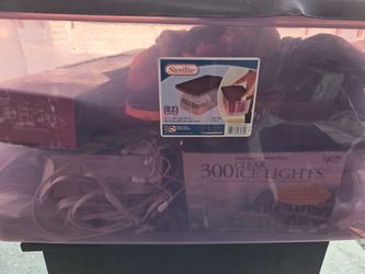 Christmas Supplies Lot: Tote Bin, wrapping & SMB