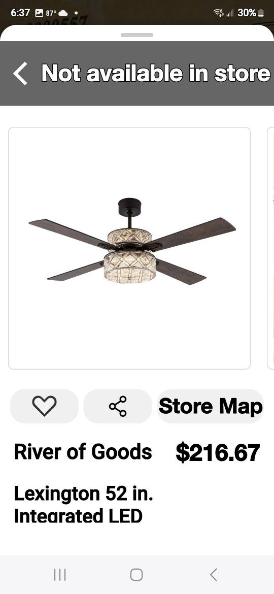 Crystal Ceiling Fan Led With Remote $135 Each & Other Ones Silver Led With Remote $99