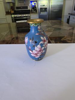 Flowers and bird vase.