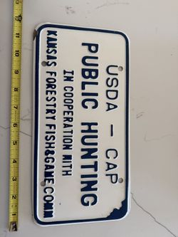 Vintage Kansas Fish And Game Sign