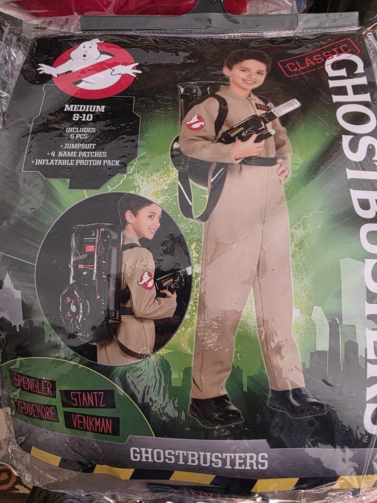 Ghostbusters Costume Inflatable Backpack And Gun 2 Guns