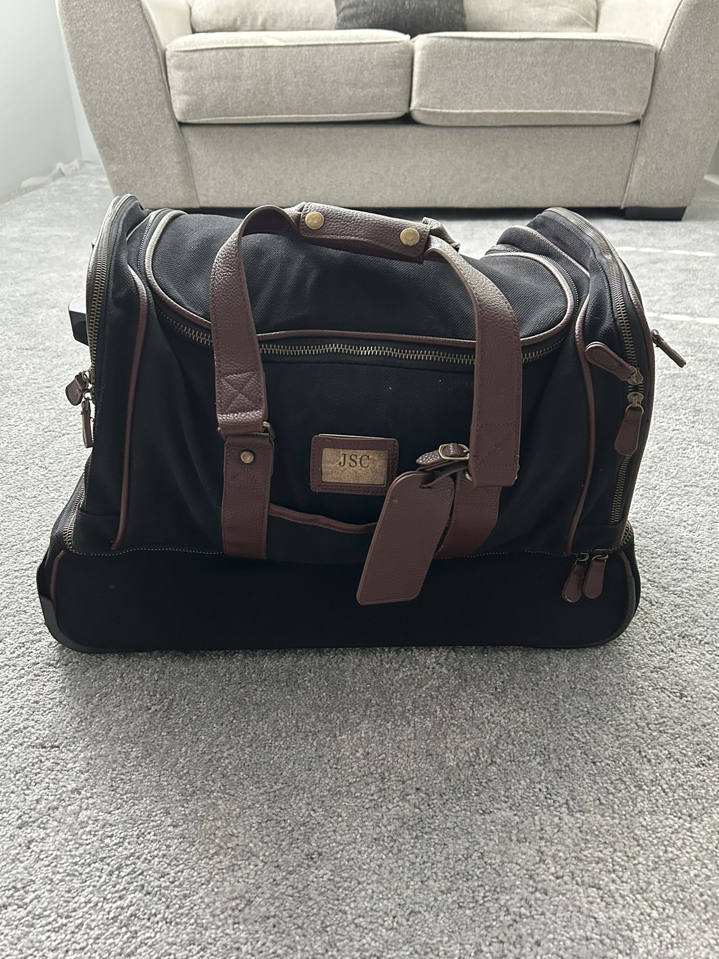 Vintage Davis & Towne Ultimate Duffle Bag D&T Large Duffle Bag Carrying Bag Rare 20x12x14”