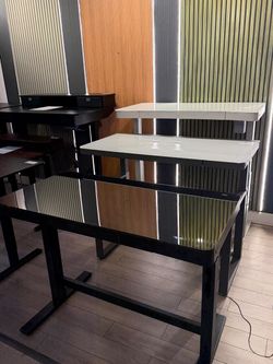 GLASS TOP 47" NEW Electric Height-Adjustable Standing Desk