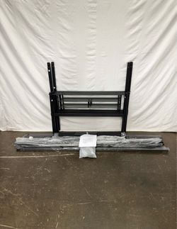Adjustable Twin Over Twin Metal Bunk Bed with side Ladder , Black