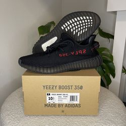 adidas Yeezy Boost 350 V2 Black Red Size 10.5 CP9652 Brand New OG 100% Authentic