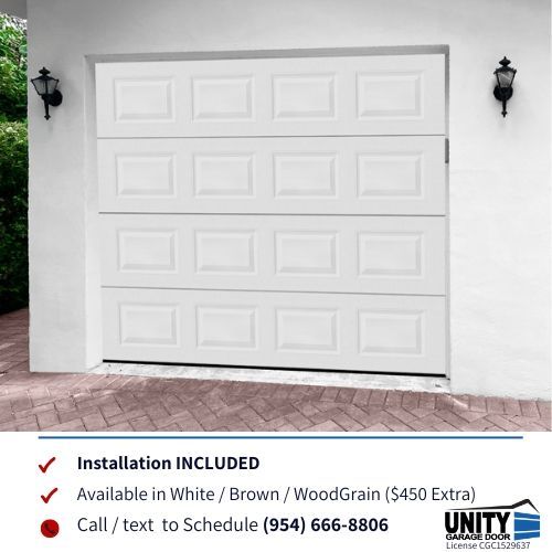 New Garage Door 1 Car Hurricane Rated 8X7 or 9X7 (Installation INCLUDED)