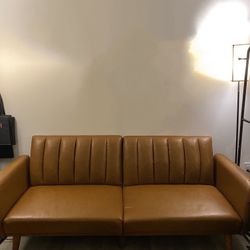 faux leather futon 