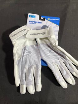 Pair of white Easton Hyperlite Fastpitch Batting Gloves Brand New