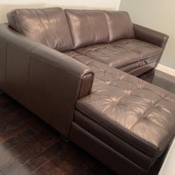 Leather Sofa Chocolate Color 