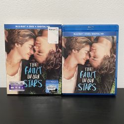 The Fault In Our Stars Blu-Ray DVD 2 Disc Combo w/ SlipCover Movie 2014