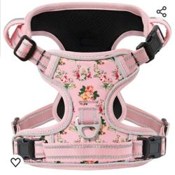 Timos No Pull Dog Harness, Back 2 Metal Leash Clips Soft Padded Vest for X-Small Dogs 