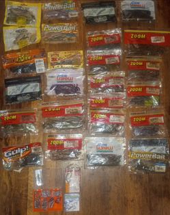 Soft Plastic Fishing Lure Lot Zoom, PowerBait, Gulp & More