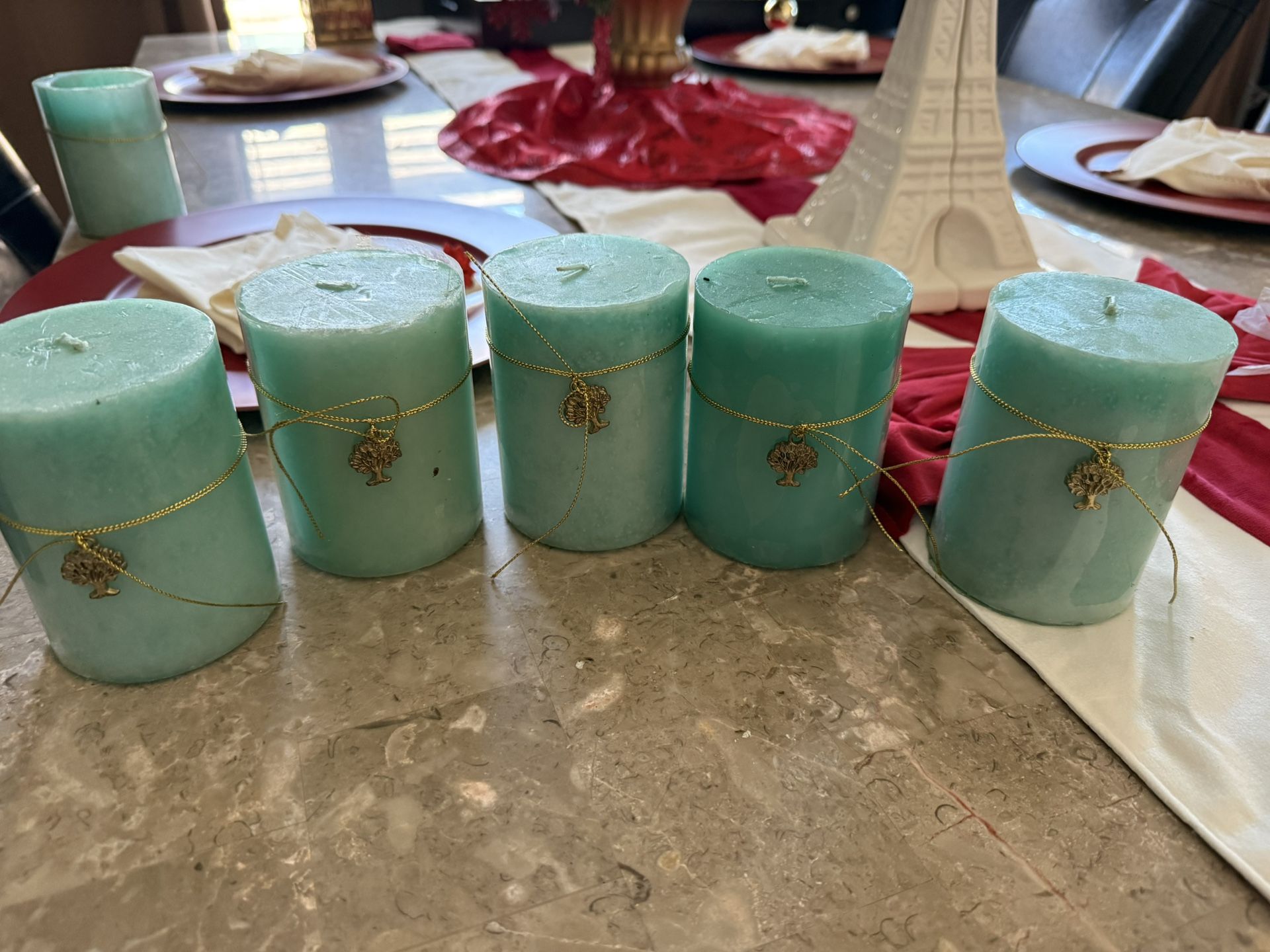 Turquoise Small Candles (5)