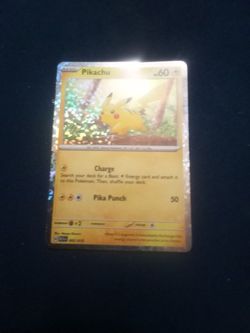Pikachu Pokemon Card Yellow
