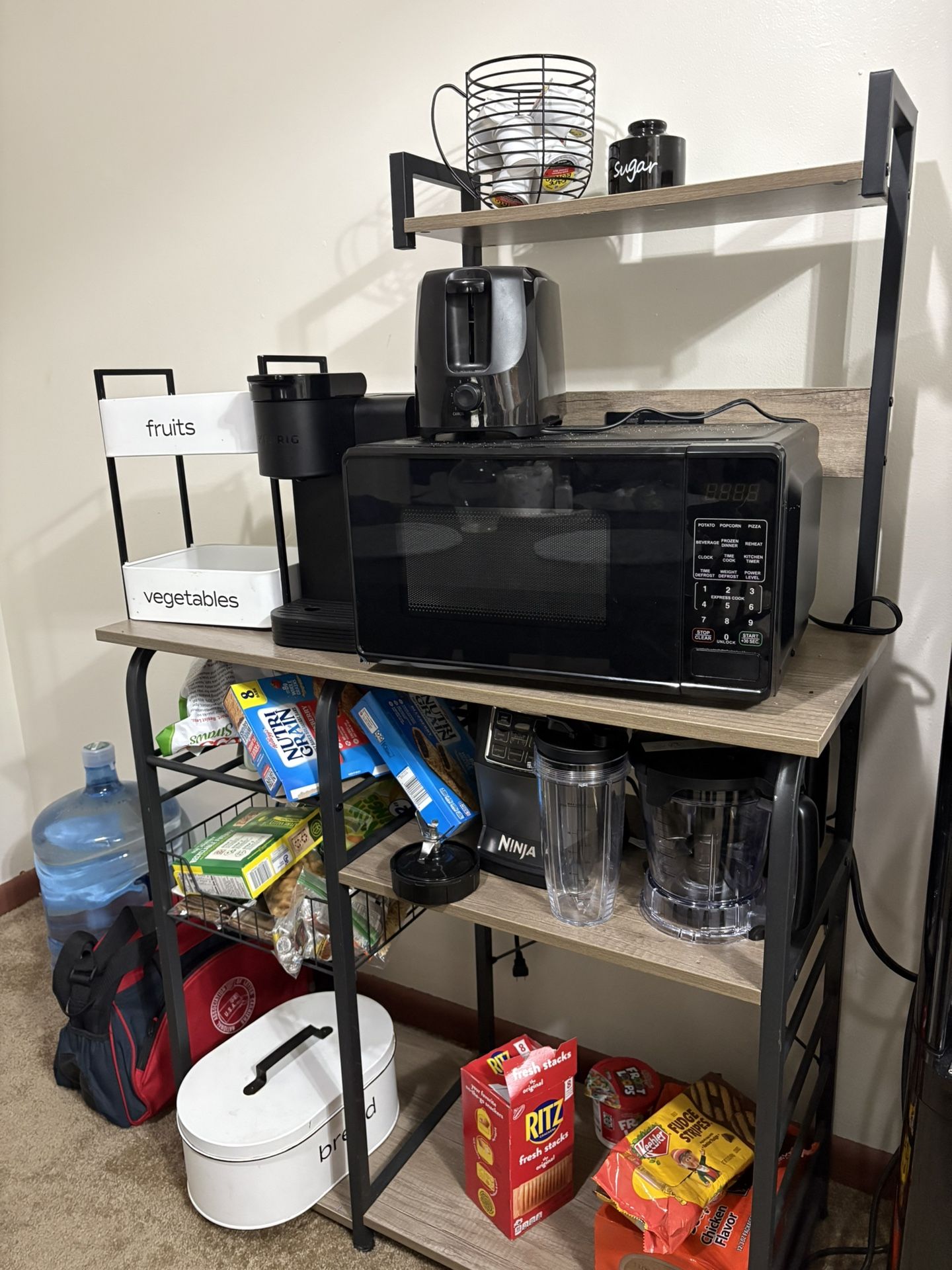 4-tier Microwave Stand With Power Outlet