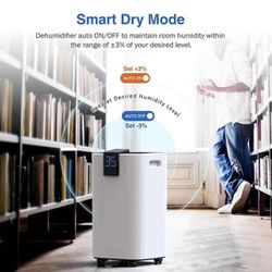 Brand New in Box 30 Pints Home Dehumidifiers for 1,500 SQ FT Basements & Large Rooms, Large Removal