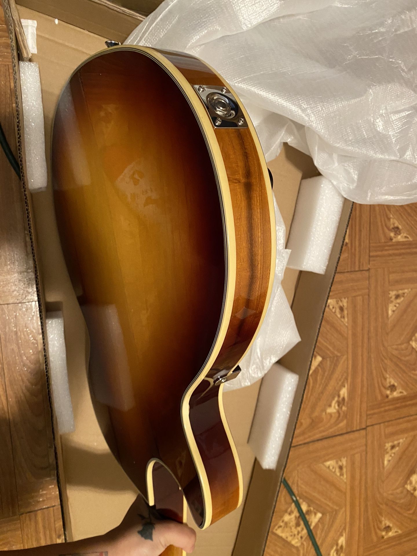 IYV IJZ 300 TSB Jazz Solid Hollow Body Electric Guitar for Sale in