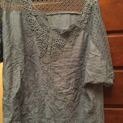 Long Cotton Blend Top