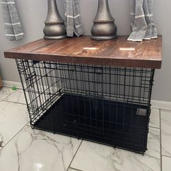 Animal Cage With Would Topper