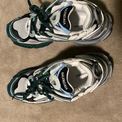 Balenciaga Runner White Green Blue Size 11