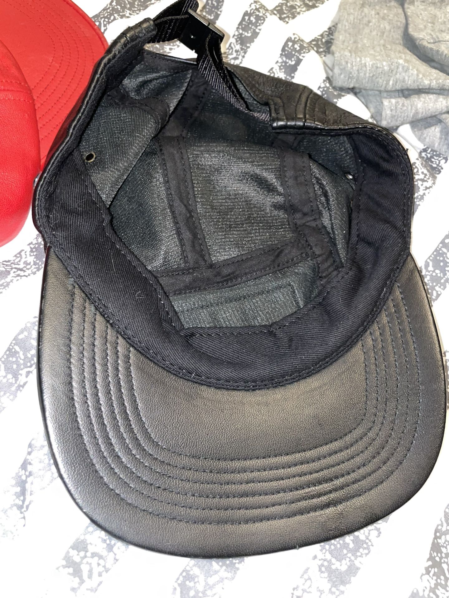 Classic Black Leather Supreme Camp Box Logo Cap for Sale in Brooklyn, NY -  OfferUp