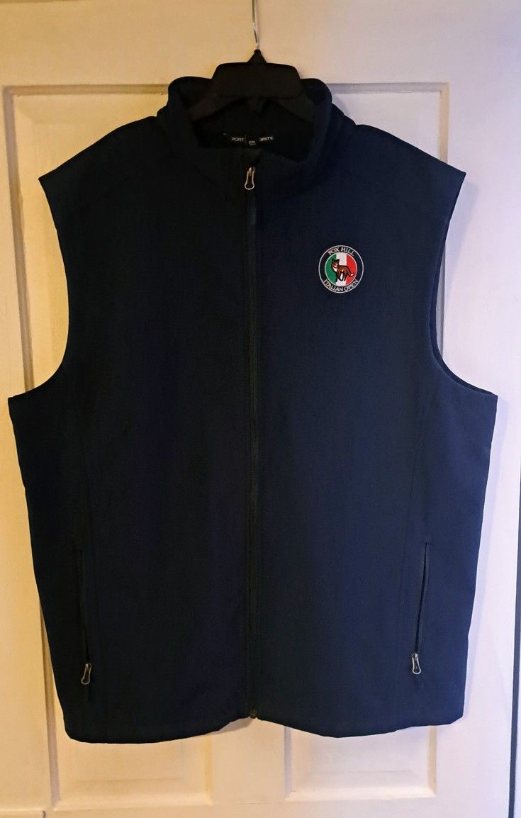 Port Authority Men's FoxHill Italian Open Hard Shell Golf Vest 2XL • Rare