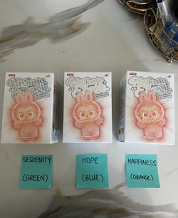 Pop Mart Labubu Big Into Energy Vinyl Plush Pendant (Serenity, Hope, Happiness)