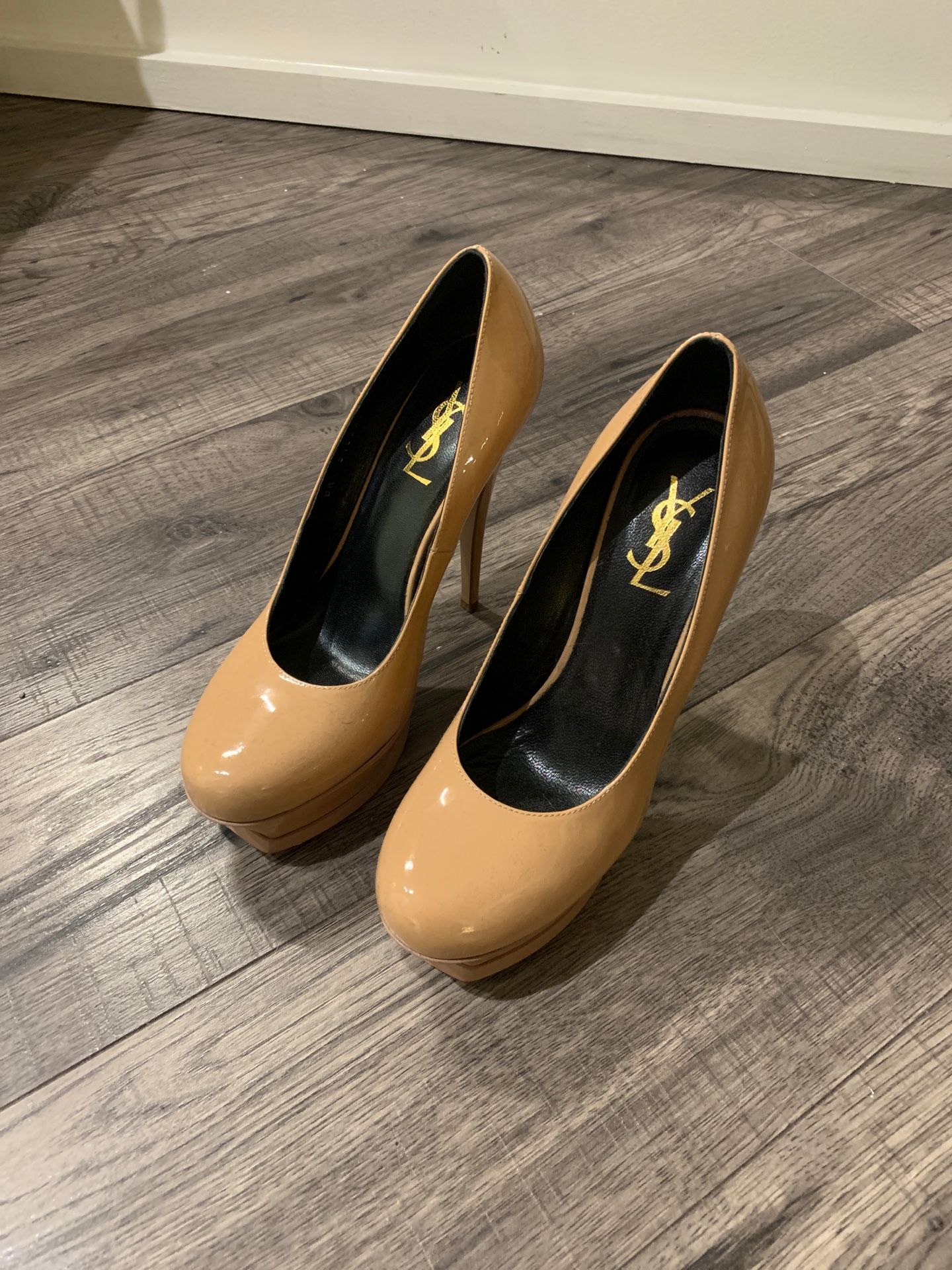 ysl heels nude