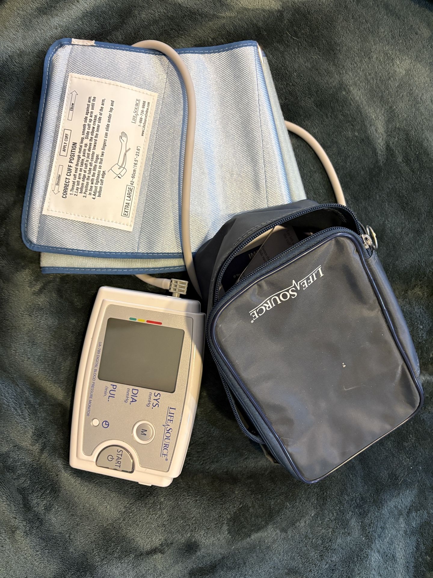 Life Source Blood Pressure Monitor & Extra Large Cuff