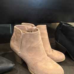 Suede Ankle Boots With Heel