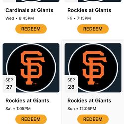 2 Giants Ticket Redeem Codes 
