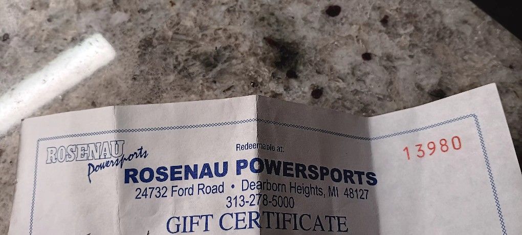 Rosenau Honda Gift Certificate