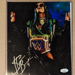 Sasha Banks signed 8x10 photo WWE AEW