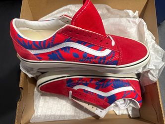 Vans Old Skool Red Floral Low-Top Sneakers