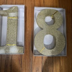 Block Glitter Numbers