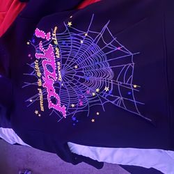 Black and pink Spider Hoodie(with receipt)