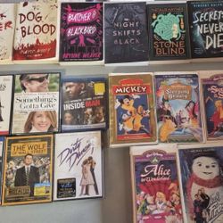 DVD BOOK AND VHS LOT