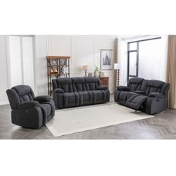 Sofa + Love Seat + Chair ( Recliner Set )