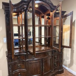 Legacy Classic Art Van China Cabinet & Buffet – Pecan Finish