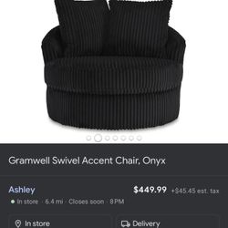Black Accent Rotating Chair